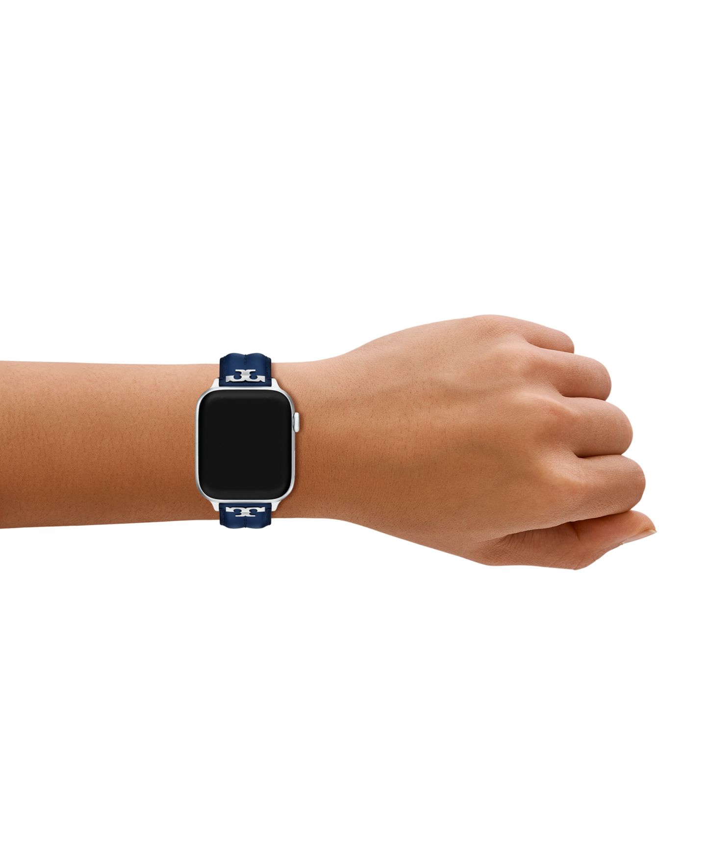 Женские часы Tory Burch Apple Blue Leather Strap, 22mm — фото 6