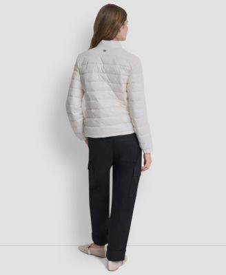 Women's Packable Moto Collar Short Coat