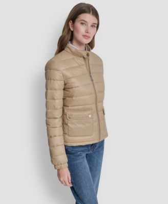 Women's Packable Moto Collar Short Coat