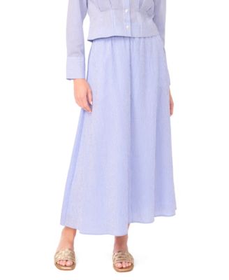 Women's Elastic Waist Flowy Maxi Skirt