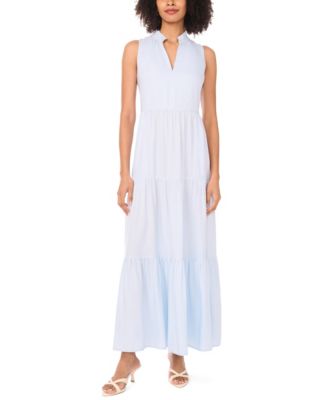 Women's Split-Neck Sleeveless Maxi Dress