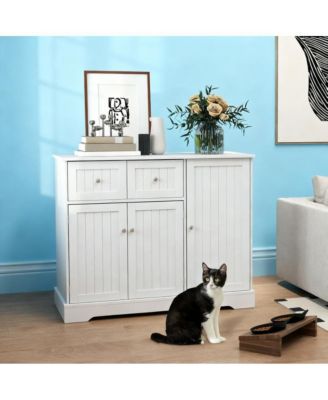 39"×18"×31.5" Cat Litter Box Enclosure with Drawers