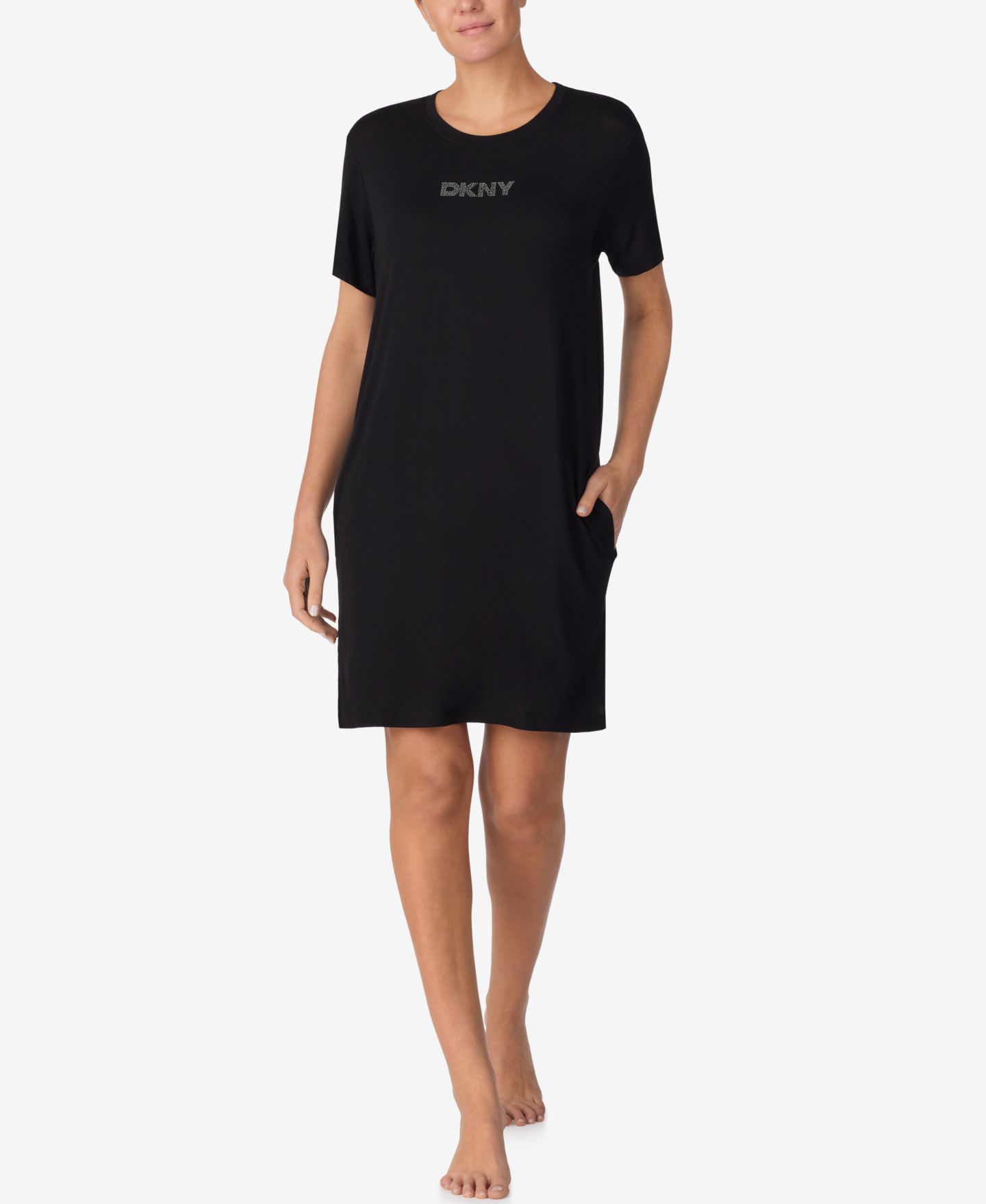 Сорочка Pull-On, короткий рукав — DKNY, цвет: Чёрный — фото 1