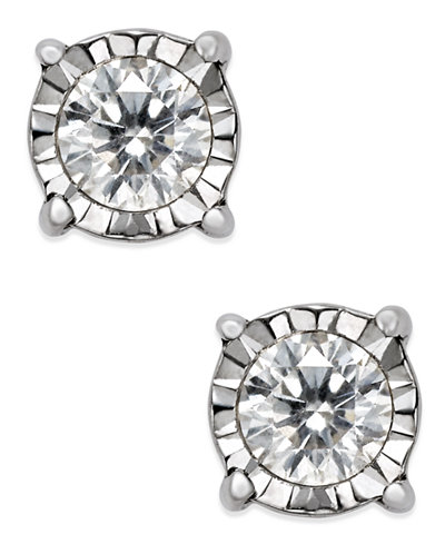 Diamond Stud Earrings (1/5 ct. t.w.) in Sterling Silver