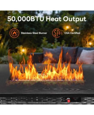 42 Inch Propane Fire Pit, 50, 000 BTU Steel Gas Fire Pits