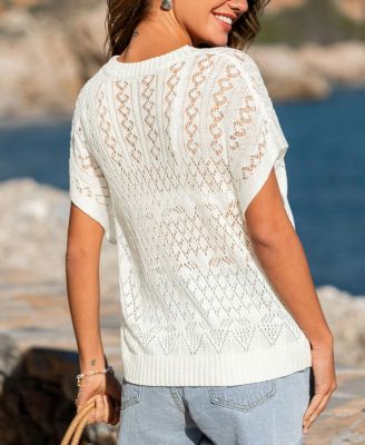 Women's Entangled Beige Cover-Up Top
