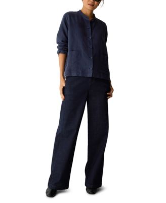 Women's Mandarin Collar Shirt Jacket