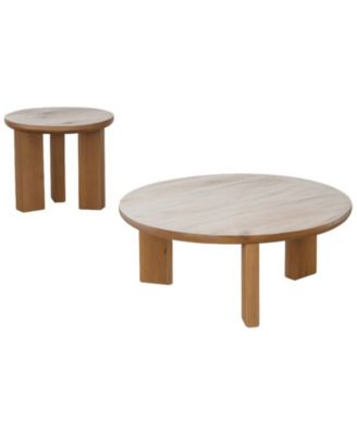 Layla 2-Pc. Marble Coffee and End Table Set