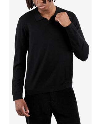 Men's Long Sleeve Sweater Johnny Collar Polo