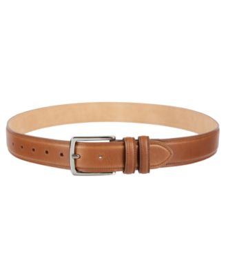 Men's Luxury Drop Edge Stitched Leather Belt