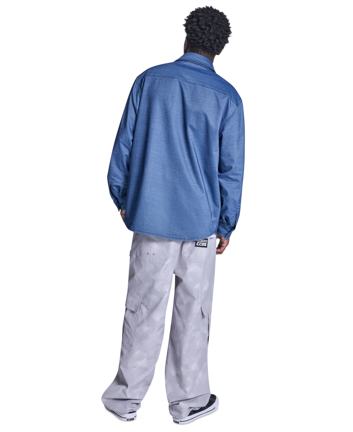 Converse Men's Collared Jersey Denim Shirt