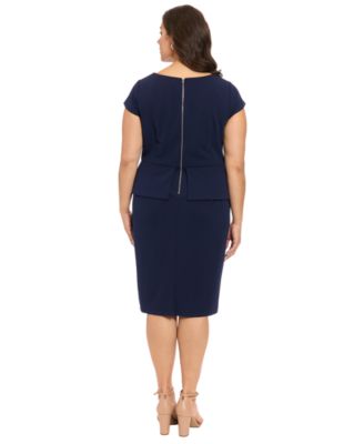 Plus Size Short-Sleeve Sheath Dress