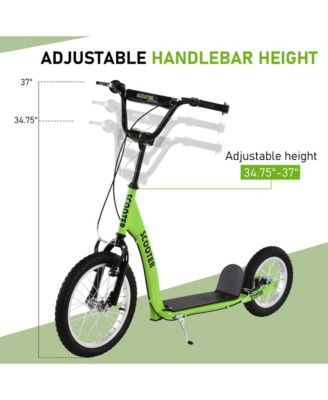 Adjustable Kick Scooter with Dual Brakes Steel Frame for Kids and Teens