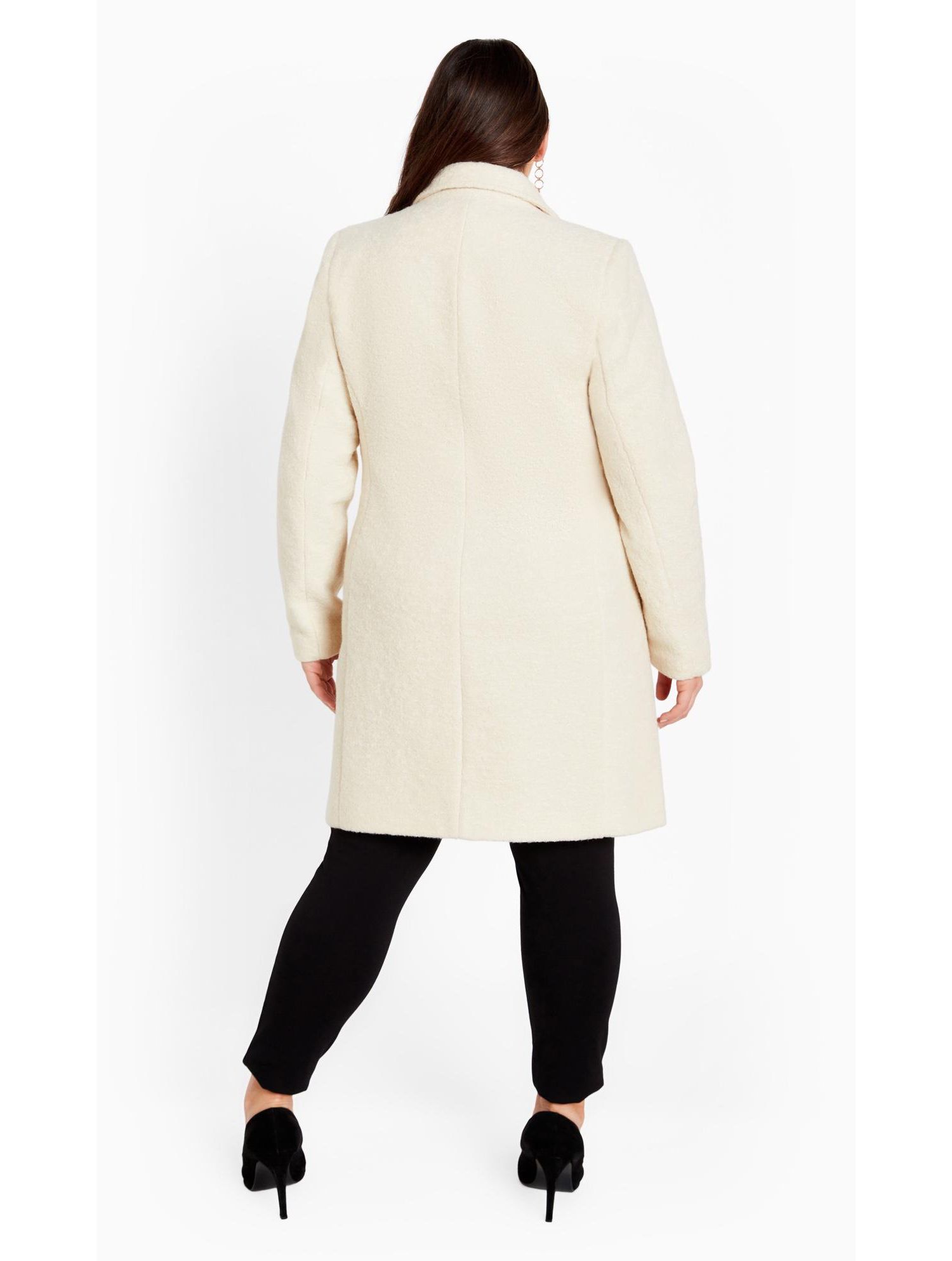 Women's Plus Size Estelle Double Button Collared Coat