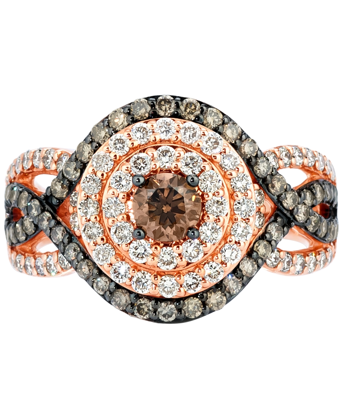 Le Vian Chocolate Diamond (0.81 ct. t.w.) & Nude Diamond (0.83 ct. t.w.) Ring in 14k Strawberry Gold