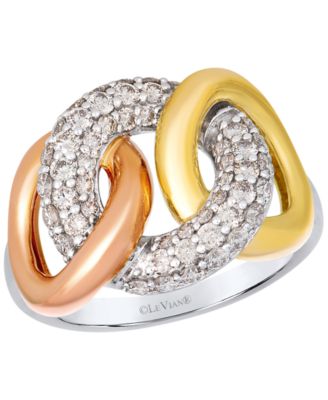 featuring Nude Diamond (0.88 ct. t.w.) Ring in 14k Tri Color Gold