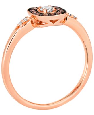 Nude Diamond (0.13 ct. t.w.) & Chocolate Diamond (0.11 ct. t.w.) Ring in 14k Strawberry Gold