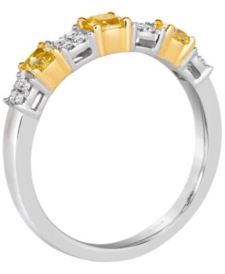 Sunny Yellow Diamond (0.53 ct. t.w.) & Vanilla Diamond (0.09 ct. t.w.) Ring in 14k Two-Tone Gold