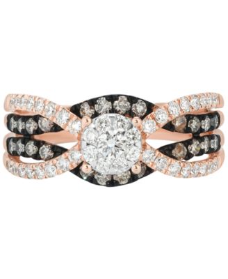 Chocolate Ombre Diamond (0.46 ct. t.w.) Ring in 14k Honey Gold