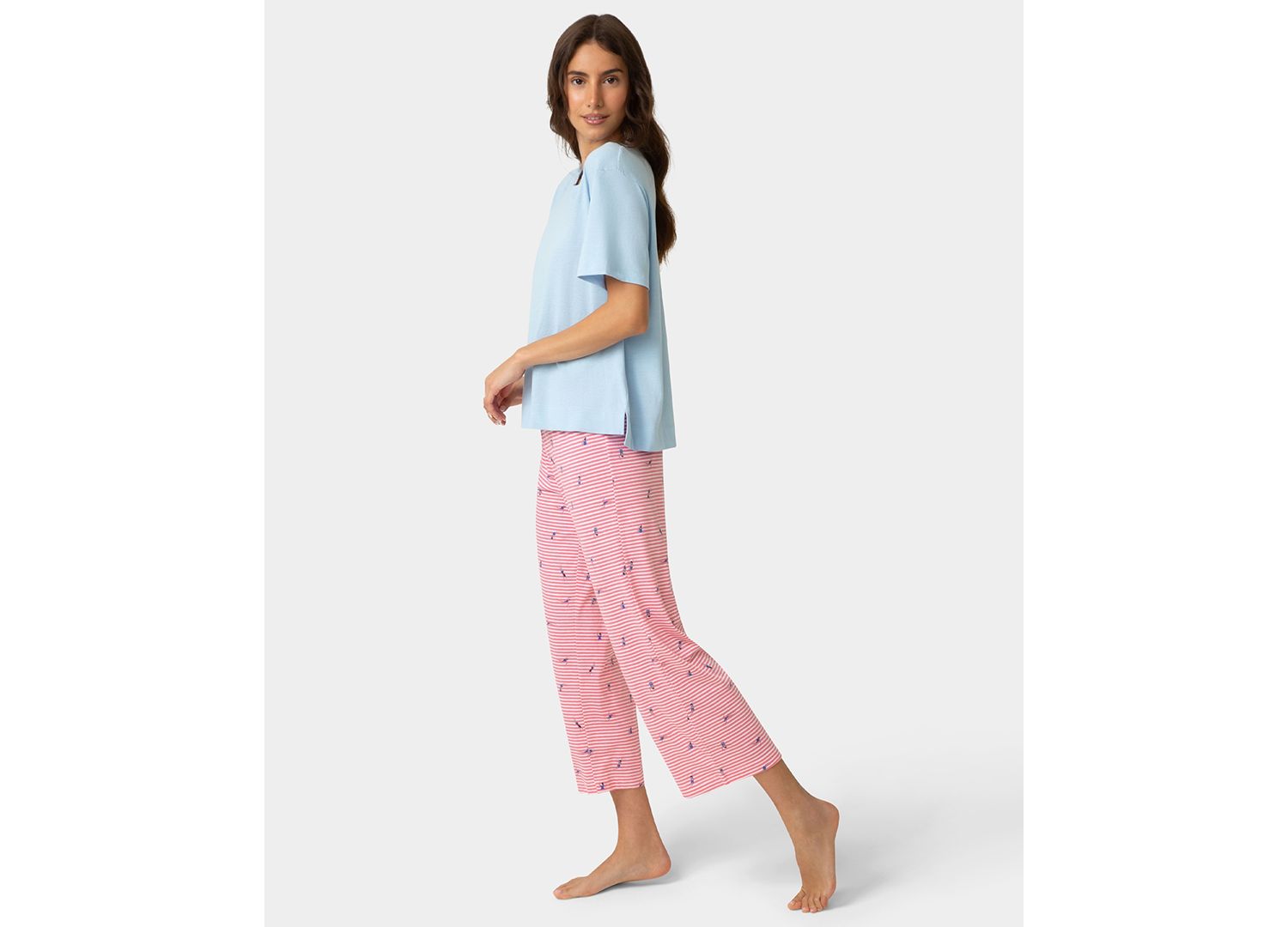 Women's Cotton Short-Sleeve Boxy Sleep T-Shirt