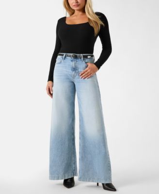 Women’s Chrystle Long-Sleeve Square Neck Top