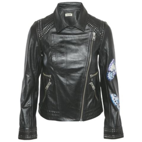 Женские куртки Pre-Owned Zadig & Voltaire Women's Black Leather Kawai Biker Jacket