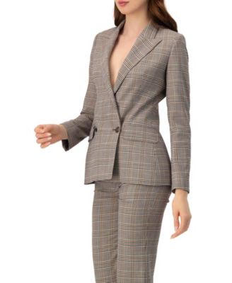 Women's Double-Breasted Prince of Wales Blazer