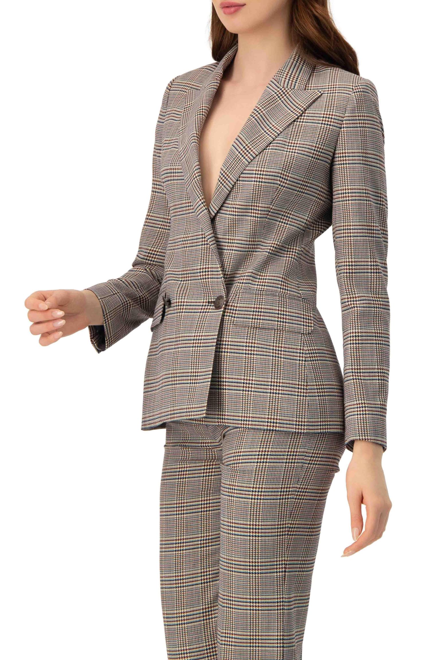 Women's Double-Breasted Prince of Wales Blazer