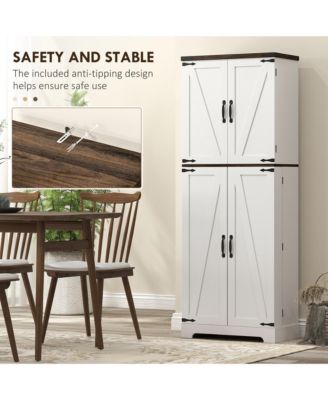 64" Kitchen Pantry Storage Cabinet with Motion Sensor Light