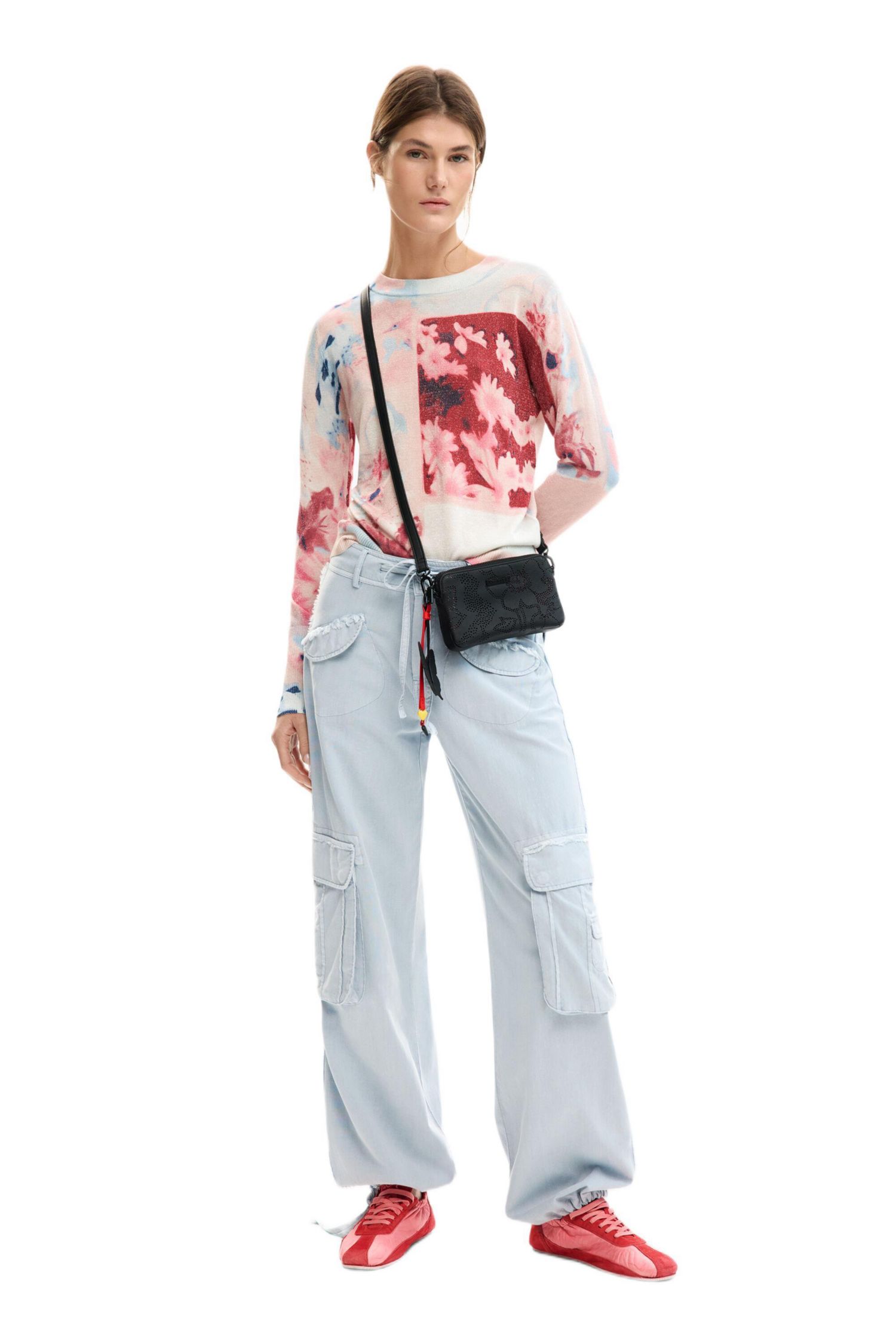 Women's Fine knit collage sweater