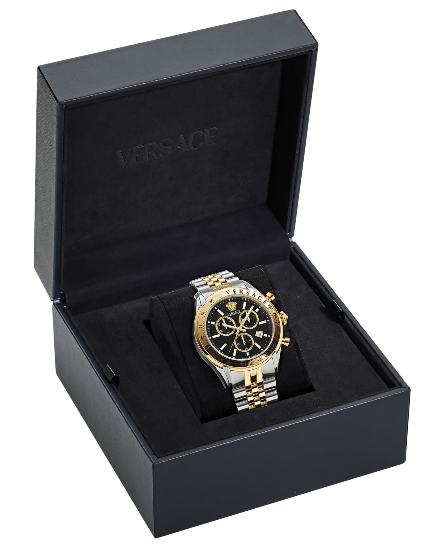 Мужские часы Versace Chrono Master Two-Tone Stainless Steel Bracelet Watch, 44mm — фото 4
