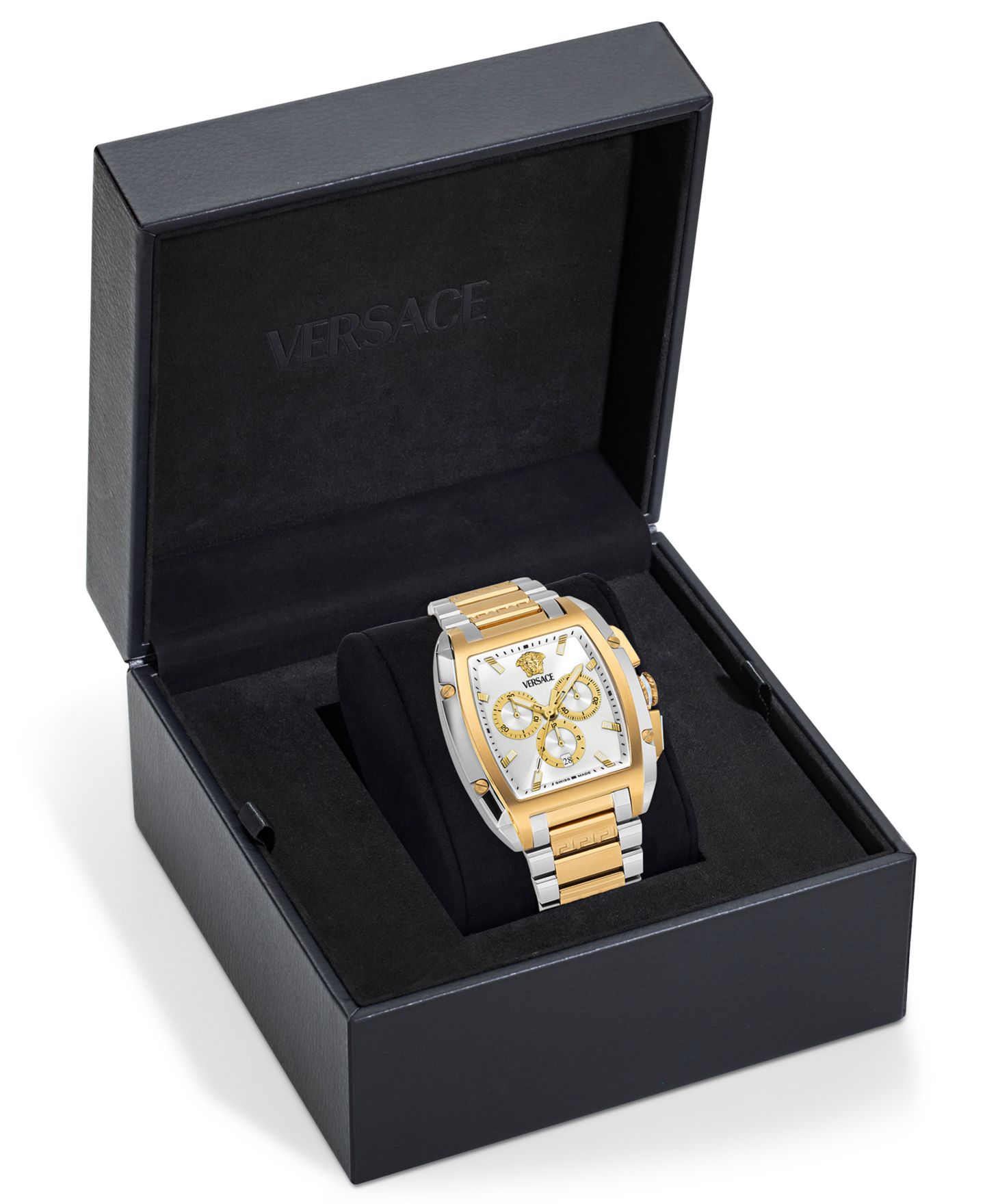 Мужские часы Versace Dominus Two-Tone Stainless Steel Bracelet Watch, 42X50mm — фото 4