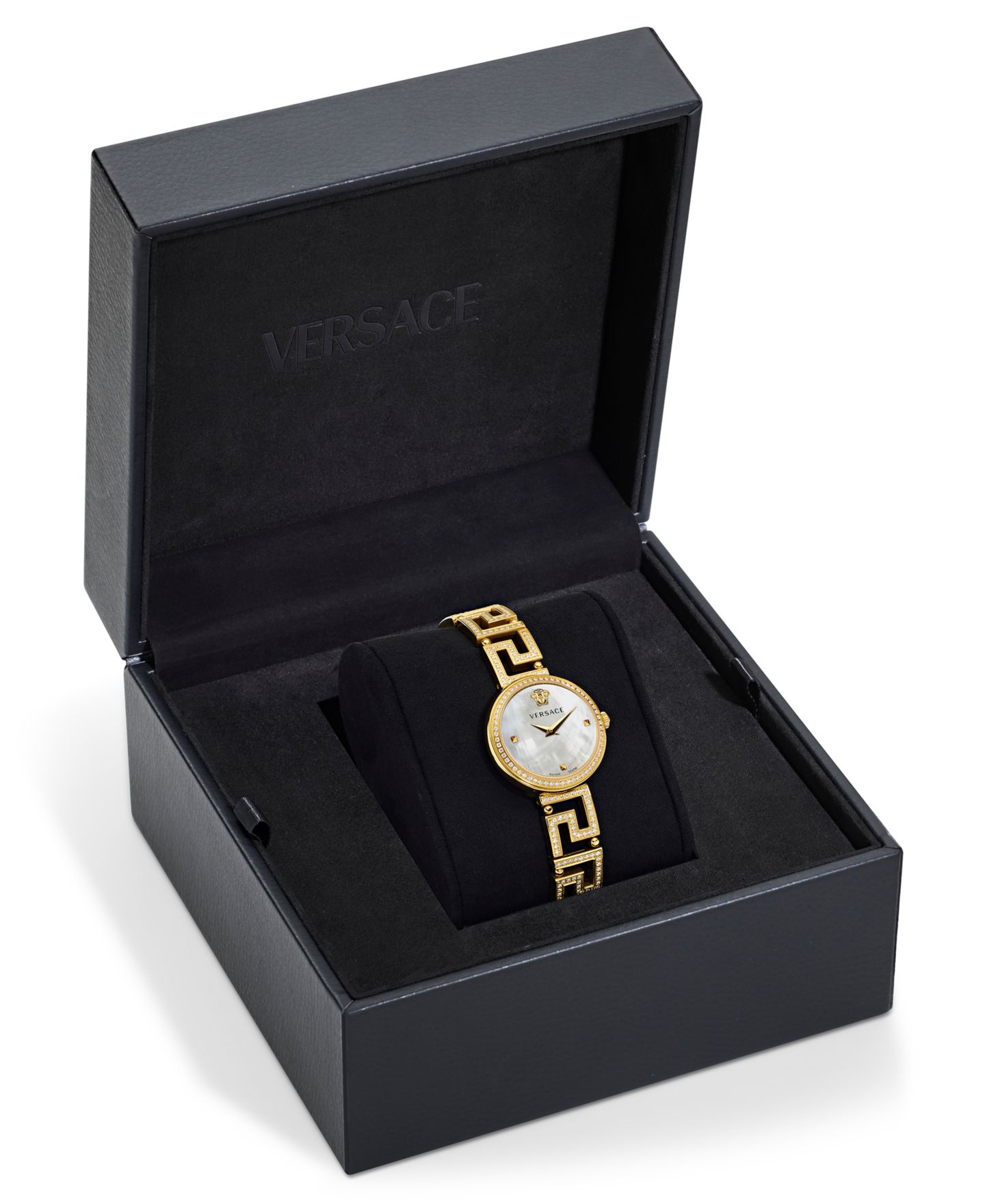 Женские часы Versace Greca Goddess Gold Stainless Steel Bracelet Watch, 28mm — фото 4