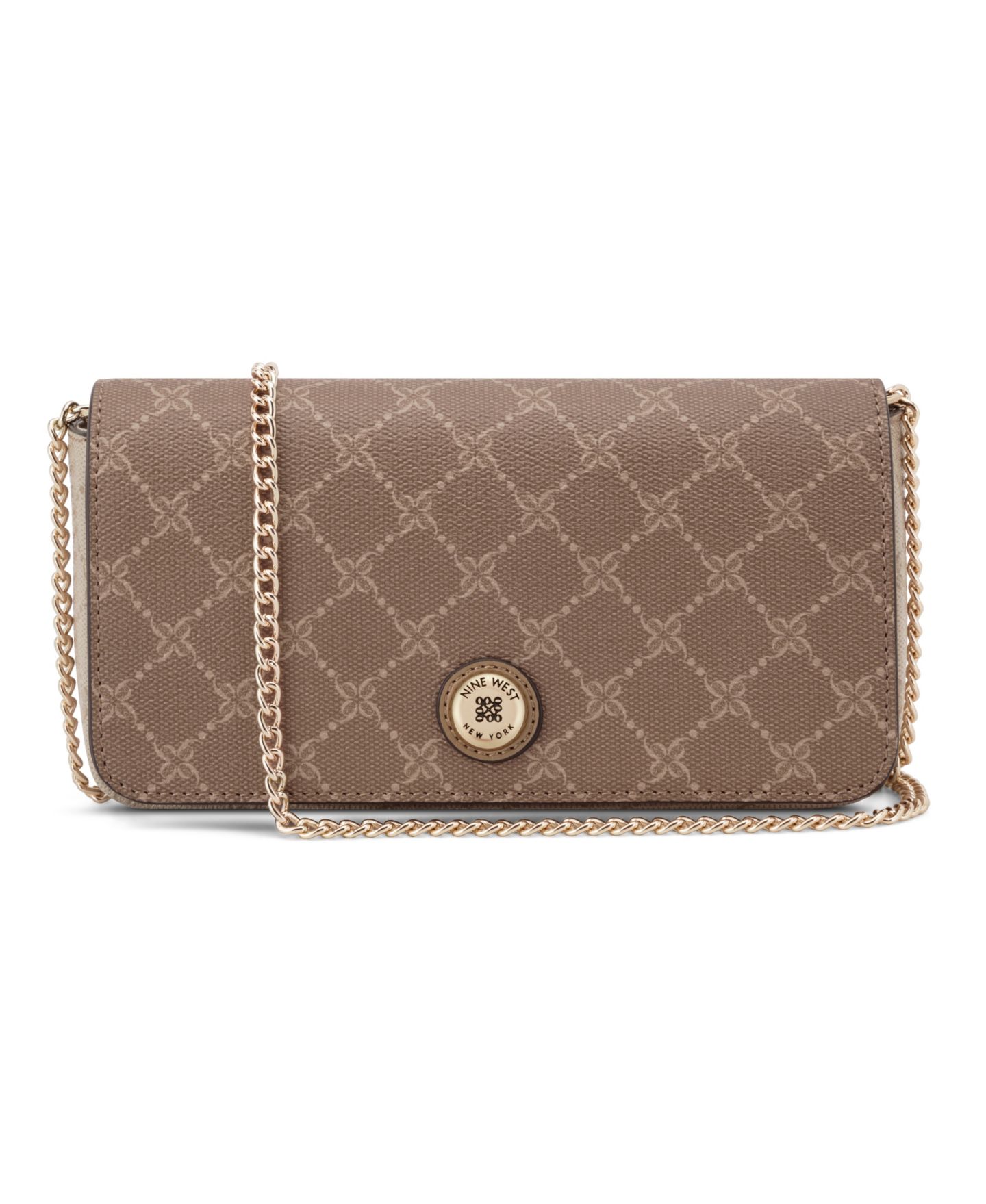 Женский клатч Nine West Trista Mini Chain Phone Clutch Crossbody, цвет: Сиена — фото 1