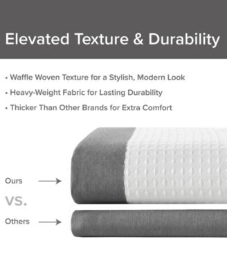 Spa Waffle 3M-Scotchgard Shower Curtain, 108" x 72"