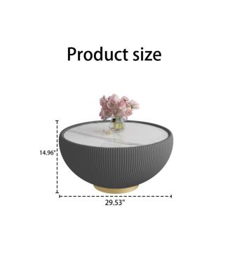  Light Sintered Stone Leather Coffee Table for Living Room Furniture