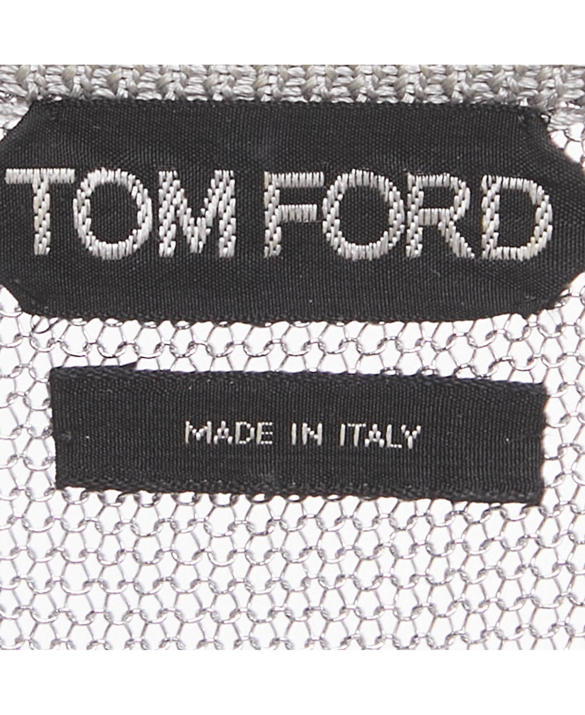 Pre-Owned Tom Ford Women's Silver Metallic Knit Sheer Tank Top