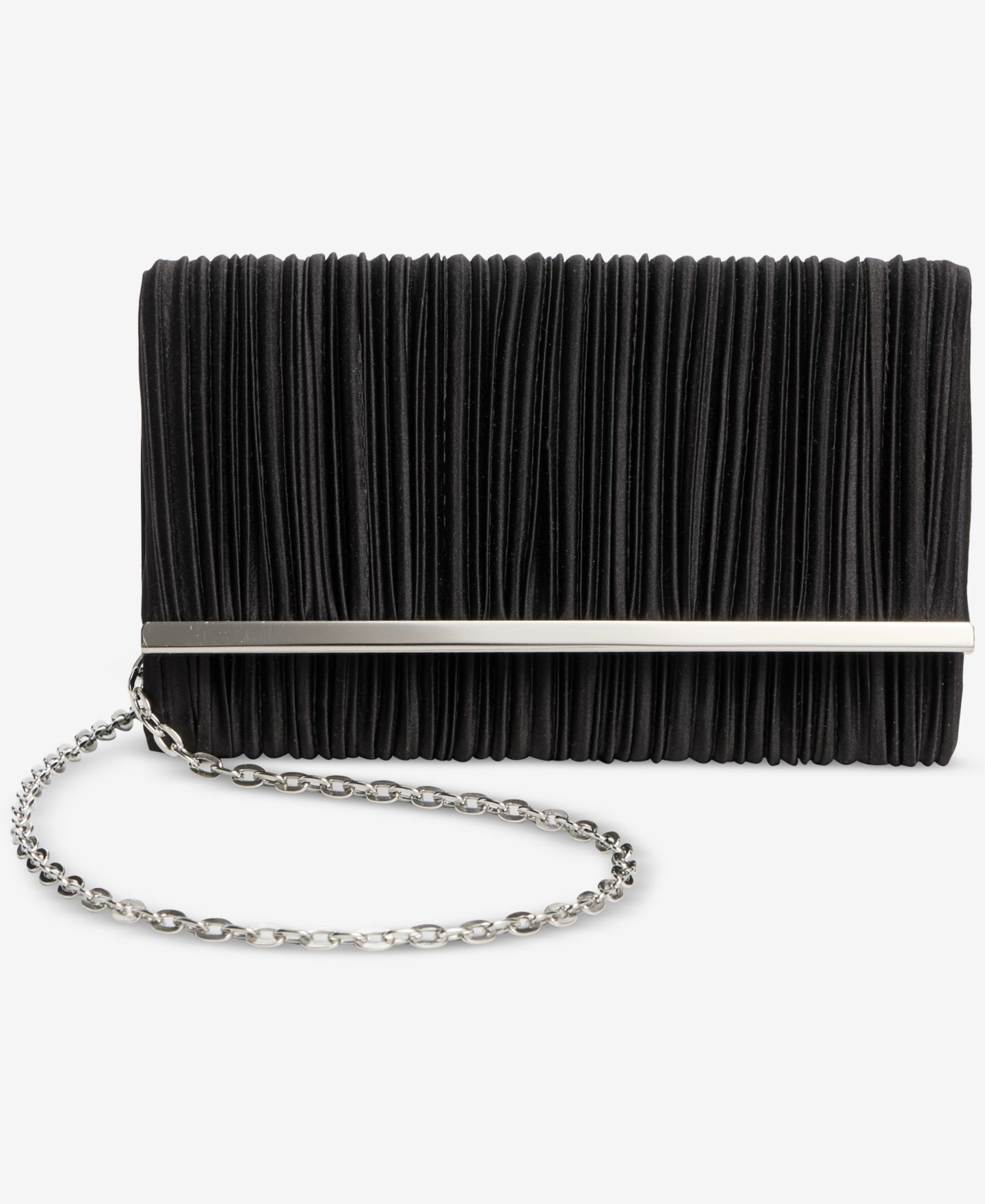 Женский клатч I.N.C. International Concepts Caitlin Pleated Satin Clutch, цвет: Чёрный — фото 1