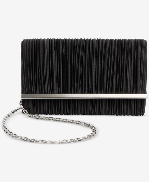 Женский клатч I.N.C. International Concepts Caitlin Pleated Satin Clutch, цвет: Чёрный