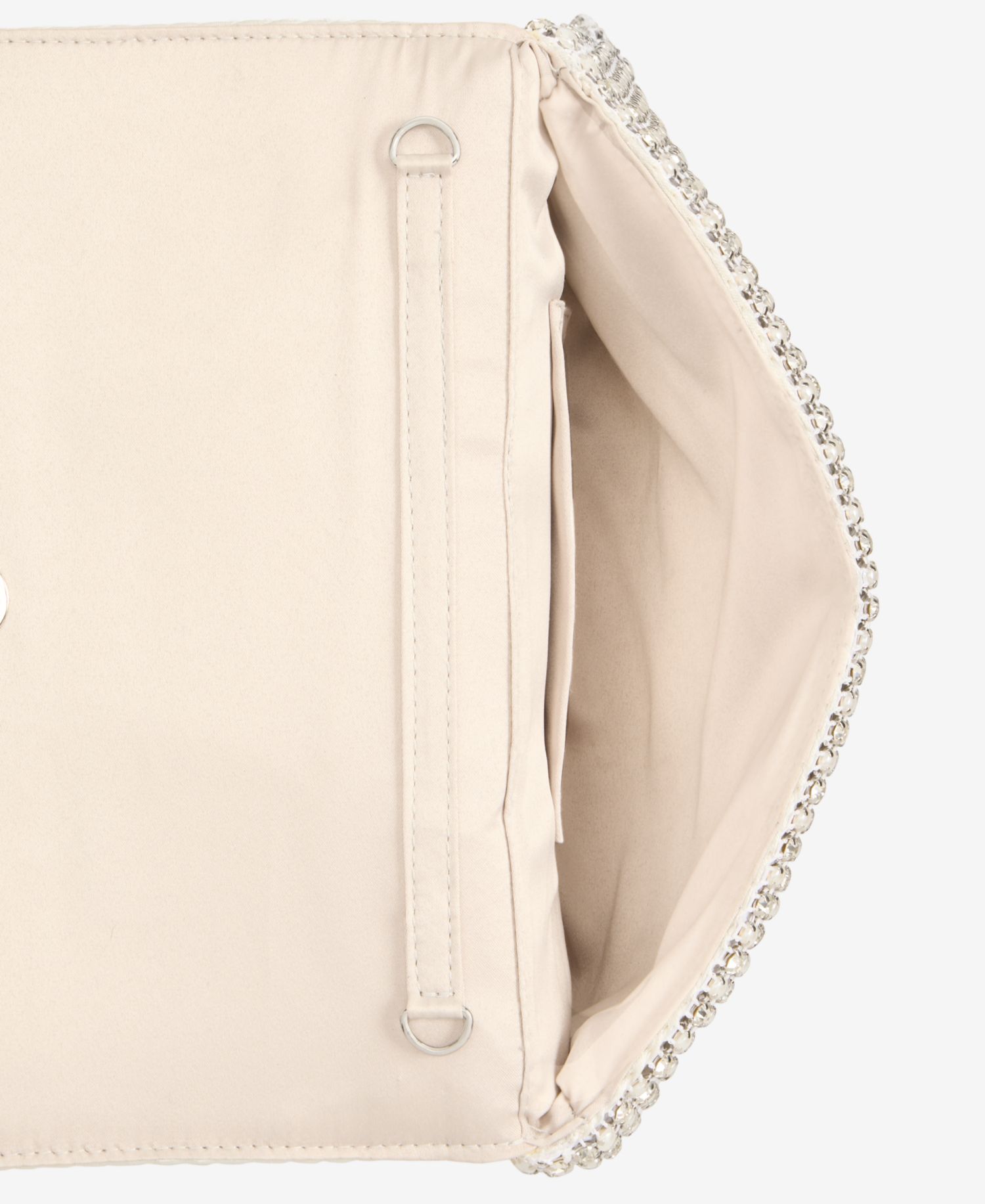 Prudence Imitation Pearl Diamond Clutch