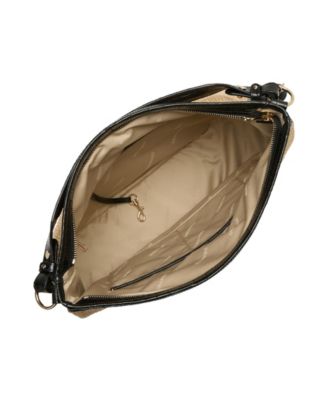 Kathleen Folsom Medium Raffia Hobo Shoulder Bag