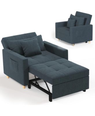 36" Sleeper Chair, Convertible Chair Bed for Adults, 3-in-1 Pull Out Sofa Chair