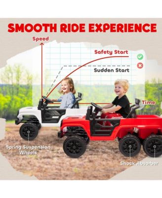 Kids 12V Electric Ride On Car with Switchable Drive Modes Parent Remote for Ages 3 to 8