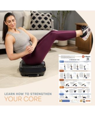 Whole Body Vibration Plate Exercise Poster – Full-Body Workout Guide with Training Suggestions & Step-by-Step Instructions for Vibration Plate Machines