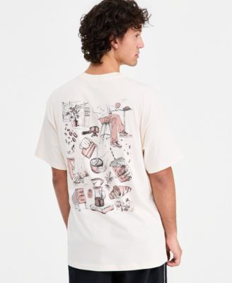 Men's Cafe Swoosh Print Crewneck T-Shirt