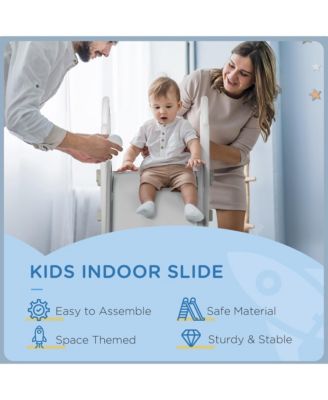 Kids Indoor Slide with Rocket Theme Non Slip Steps