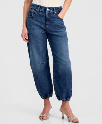 Petite High-Rise Barrel Ankle Jeans