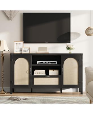 59.1" Buffet Sideboard Cabinet with Storage, Farmhouse Wood Coffee Bar Cabinet with Doors and Drawers