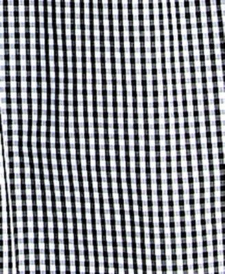 Juniors' Gingham Ribbon Trim and Smocked Back Square Neck Dress