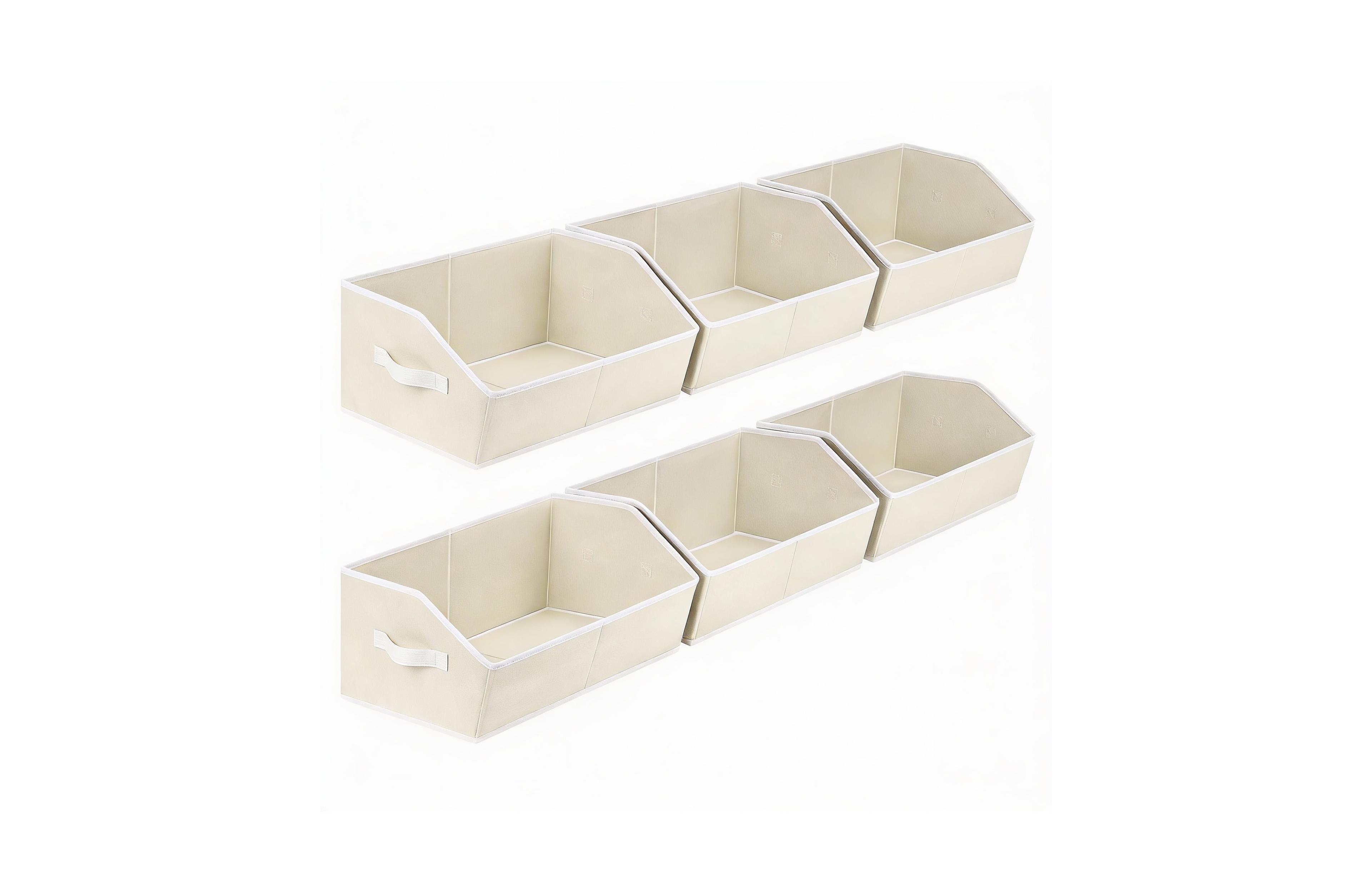 Yigii Large Collapsible Fabric Storage Bins with Handles for Clothes Towels